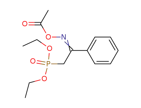 Molecular Structure of 88184-60-5 (Phosphonic acid, [2-[(acetyloxy)imino]-2-phenylethyl]-, diethyl ester)