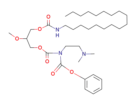 Molecular Structure of 116953-42-5 (3-O-<N-<2-(dimethylamino)ethyl>-N-(phenoxycarbonyl)carbamoyl>-2-O-methyl-1-O-(octadecylcarbamoyl)glycerol)