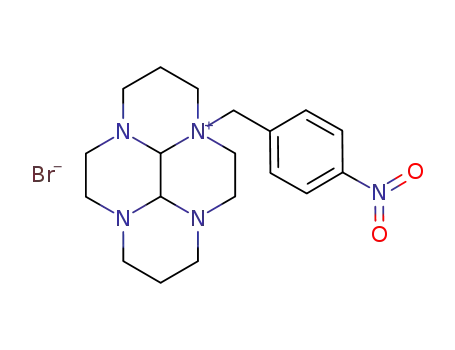 Molecular Structure of 1021925-74-5 (perhydro-3a-(4-nitrobenzyl)-3a,5a,8a,10a-tetraazapyrenium bromide)