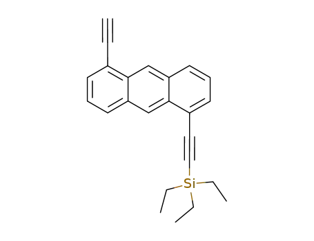 Molecular Structure of 778649-19-7 (Silane, triethyl[(5-ethynyl-1-anthracenyl)ethynyl]-)