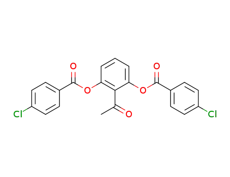 Molecular Structure of 502916-43-0 (2',6'-bis(4-chlorobenzoyloxy)acetophenone)