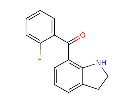 Molecular Structure of 126149-53-9 (Methanone, (2,3-dihydro-1H-indol-7-yl)(2-fluorophenyl)-)