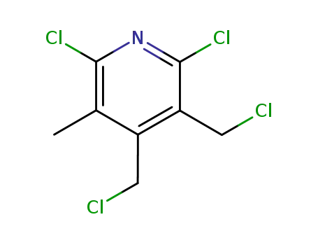 Molecular Structure of 163459-09-4 (2,6-dichloro-3,4-bis(chloromethyl)-5-methylpyridine)