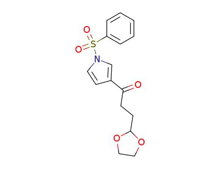 1H-Pyrrole, 3-[3-(1,3-dioxolan-2-yl)-1-oxopropyl]-1-(phenylsulfonyl)-