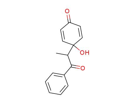 Molecular Structure of 111865-60-2 (2,5-Cyclohexadien-1-one, 4-hydroxy-4-(1-methyl-2-oxo-2-phenylethyl)-)