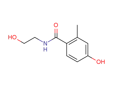 Molecular Structure of 98033-60-4 (4-Hydroxy-N-(2-hydroxy-ethyl)-2-methyl-benzamide)
