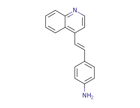 Molecular Structure of 54-00-2 (4-[2-(quinolin-4-yl)ethenyl]aniline)
