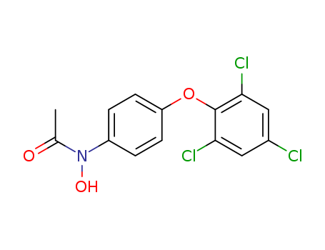 98911-09-2,N-hydroxy-N-[4-(2,4,6-trichlorophenoxy)phenyl]acetamide,N-hydroxy-4-(2,4-6-trichlorophenoxy)acetanilide;2,4,6-Trichloro-4'-hydroxyacetylaminobiphenyl ether;N-Hydroxy-N-(4-(2,4,6-trichlorophenoxy)phenyl)acetamide;