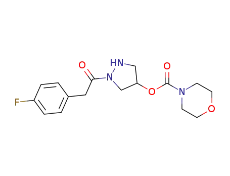 4-Morpholinecarboxylic acid, 1-[(4-fluorophenyl)acetyl]-4-pyrazolidinyl
ester