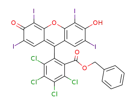 Molecular Structure of 88179-79-7 (Rose Bengal benzyl ester)