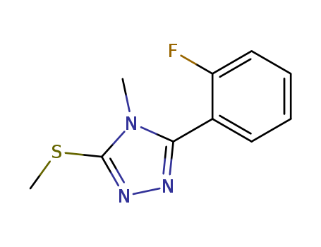 116850-50-1,3-(2-fluorophenyl)-4-methyl-5-(methylsulfanyl)-4H-1,2,4-triazole,