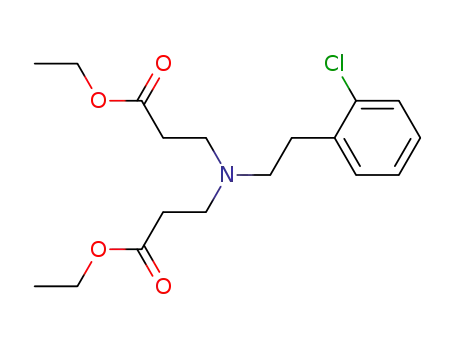 Molecular Structure of 83605-17-8 (N,N-bis(2-carbethoxyethyl)-2-chlorophenethylamine)