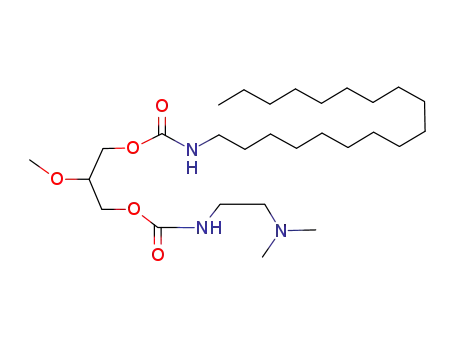 Molecular Structure of 116970-37-7 (3-O-<<2-(dimethylamino)ethyl>carbamoyl>-2-O-methyl-1-O-(octadecylcarbamoyl)glycerol)