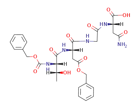 Molecular Structure of 401942-20-9 (L-Asparagine,
N-[(phenylmethoxy)carbonyl]-L-threonyl-L-a-aspartylglycyl-,
2-(phenylmethyl) ester)