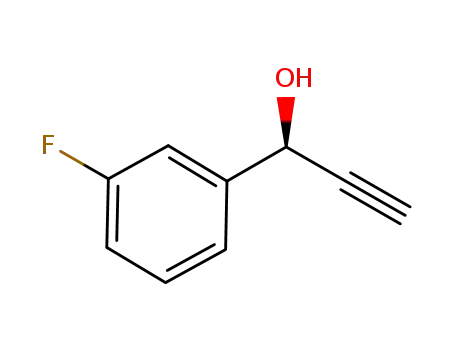 Molecular Structure of 179249-18-4 (Benzenemethanol, alpha-ethynyl-3-fluoro-, (S)- (9CI))