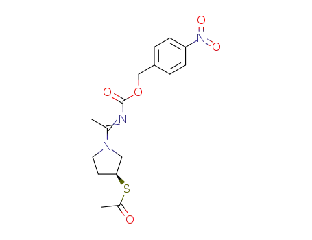 3-(S)-acetylthio-1-(N-p-nitrobenzyloxycarbonylacetimidoyl)pyrrolidine