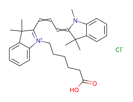 2-[3-(1,3,3-trimethyl-2,3-dihydro-1H-indol-2-ylidene)-1-propenyl]-3,3-dimethyl-1-(5-carboxypentyl)-3H-indolium chloride