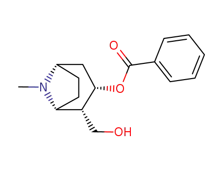 Molecular Structure of 137718-56-0 (3β-(benzoyloxy)-2β-(hydroxymethyl)-8-methyl-8-azabicyclo<3.2.1>octane)