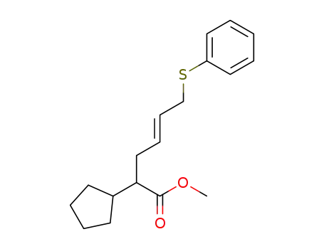 Molecular Structure of 144898-99-7 (Methyl 2-cyclopentyl-6-phenylthio-4-hexenoate)