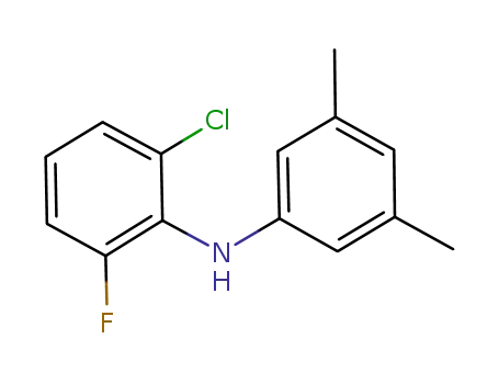 Molecular Structure of 1041144-10-8 ((2-chloro-6-fluorophenyl)(3,5-dimethylphenyl)amine)