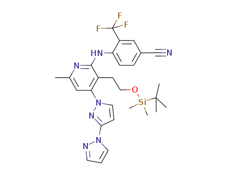 4-{[4-(1'H-1,3'-bipyrazol-1'-yl)-3-(2-{[(1,1-dimethylethyl)(dimethyl)silyl]oxy}ethyl)-6-methyl-2-pyridinyl]amino}-3-(trifuoromethyl)benzonitrile