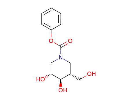 (3R,4R,5R)-3,4-Dihydroxy-5-hydroxymethyl-piperidine-1-carboxylic acid phenyl ester