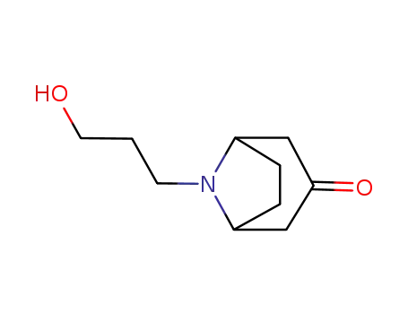 Molecular Structure of 103323-43-9 (8-(3-HYDROXYPROPYL)-8-AZABICYCLO[3.2.1]OCTAN-3-ONE)