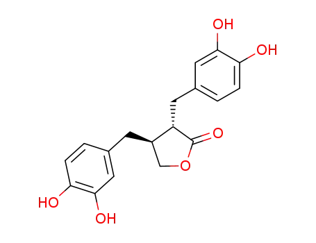 Molecular Structure of 148022-00-8 (2,3-bis(3,4-dihydroxybenzyl)butyrolactone)