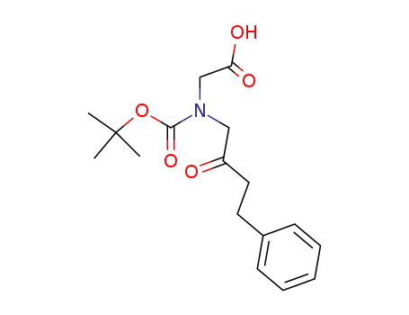 Molecular Structure of 305324-44-1 (N-[(tert-butoxy)carbonyl]-N-(2-oxo-4-phenylbutyl)glycine)
