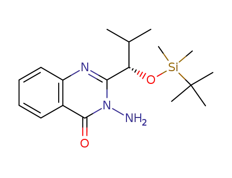 Molecular Structure of 262600-86-2 ((S)-3-Amino-2-(1-tert-butyldimethylsilyloxy-2-methylpropyl)quinazolin-4(3H)-one)