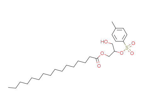 Molecular Structure of 124866-91-7 (hexadecanoic acid 3-hydroxy-2-(toluene-4-sulfonyloxy)-propyl ester)