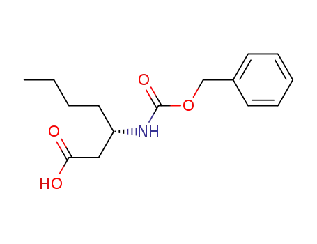Molecular Structure of 922705-25-7 (Heptanoic acid, 3-[[(phenylmethoxy)carbonyl]amino]-, (3S)-)