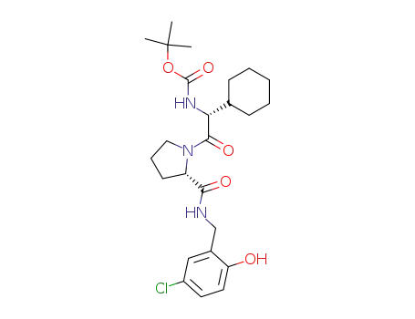 {(R)-2-[(S)-2-(5-Chloro-2-hydroxy-benzylcarbamoyl)-pyrrolidin-1-yl]-1-cyclohexyl-2-oxo-ethyl}-carbamic acid tert-butyl ester