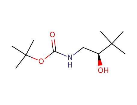 Molecular Structure of 185426-15-7 (Carbamic acid, [(2R)-2-hydroxy-3,3-dimethylbutyl]-, 1,1-dimethylethyl ester)