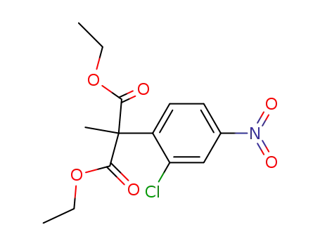 Molecular Structure of 88975-09-1 (Propanedioic acid, (2-chloro-4-nitrophenyl)methyl-, diethyl ester)