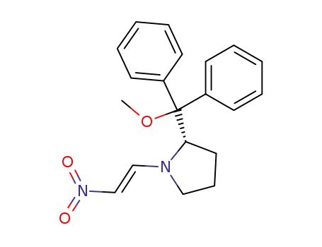 Molecular Structure of 163814-41-3 ([S-(E)]-2-(methoxydiphenylmethyl)-1-(2-nitroethenyl)-pyrrolidine)