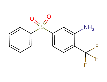 Molecular Structure of 915763-83-6 (BenzenaMine, 5-(phenylsulfonyl)-2-(trifluoroMethyl)-)