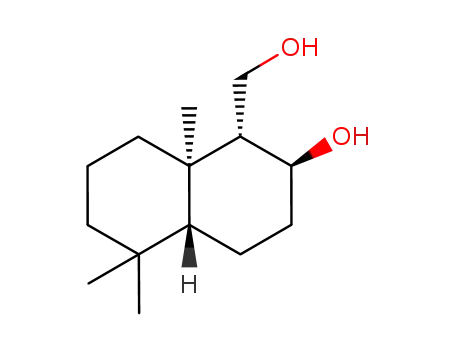 Molecular Structure of 190451-39-9 ((1R,2S,4aR,8aR)-2-hydroxy-decahydro-5,5,8a-trimethyl-1-naphthylmethanol)