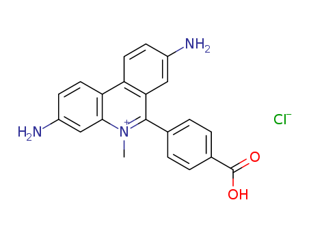 Phenanthridinium,3,8-diamino-6-(4-carboxyphenyl)-5-methyl-, chloride (1:1)