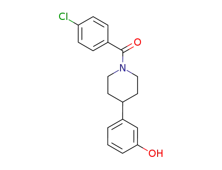 Molecular Structure of 325808-22-8 (1-(4-chlorobenzoyl)-4-(3-hydroxyphenyl)piperidine)