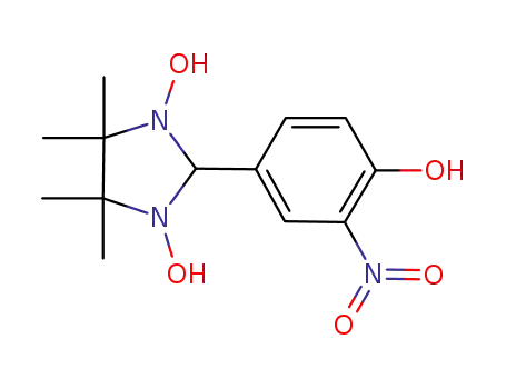 Molecular Structure of 1169932-83-5 (2-(4-hydroxy-3-nitrophenyl)-4,4,5,5-tetramethylimidazolidine-1,3-diol)