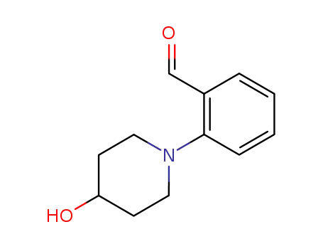 Molecular Structure of 291545-00-1 (Benzaldehyde,2-(4-hydroxy-1-piperidinyl)-)