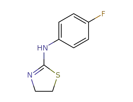 Molecular Structure of 457-59-0 (2-Thiazolamine, N-(4-fluorophenyl)-4,5-dihydro-)
