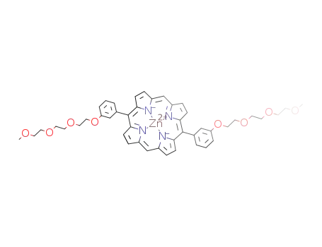 Molecular Structure of 1051971-71-1 (5,15-bis-(3-{2-[2-(2-methoxyethoxy)ethoxy]ethoxy}phenyl)porphyrin zinc)