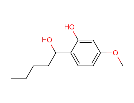Molecular Structure of 137362-04-0 (3-Methoxy-6-(1'-hydroxypentyl)phenol)