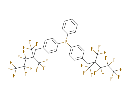 Phosphine,bis[4-[3,3,4,4,5,5,5-heptafluoro-2,2-bis(trifluoromethyl)pentyl]phenyl]phenyl-(322647-83-6)