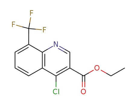 Molecular Structure of 31602-11-6 (4-CHLORO-8-(TRIFLUOROMETHYL)QUINOLINE-3-CARBOXYLIC ETHYL ESTER)