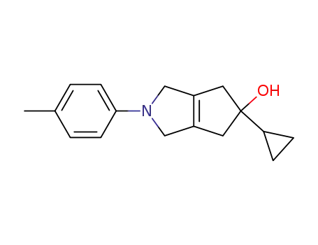 Molecular Structure of 545435-11-8 (5-cyclopropyl-1,2,3,4,5,6-hexahydro-2-(4-methylphenyl)cyclopenta[c]pyrrol-5-ol)