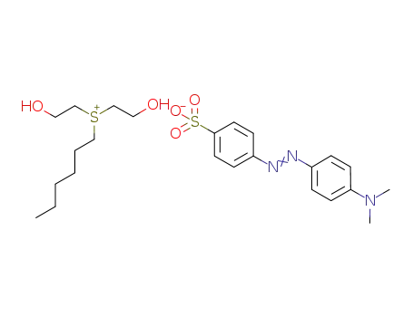 Molecular Structure of 1198363-82-4 (bis-ethanol hexylsulfonium methyl orange)