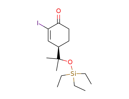 2-Cyclohexen-1-one, 2-iodo-4-[1-methyl-1-[(triethylsilyl)oxy]ethyl]-, (4R)-